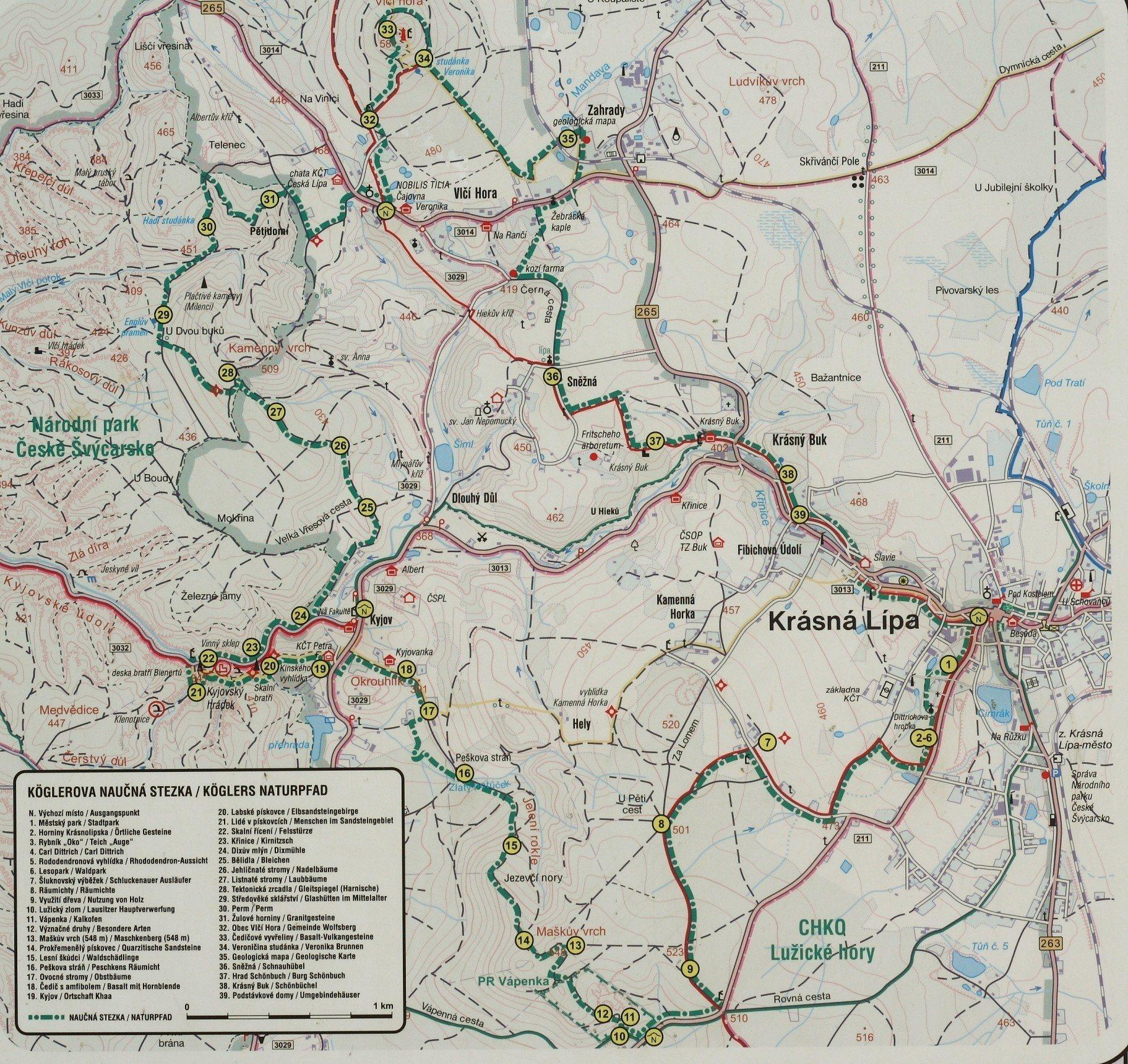 Köglers Naturpfad - Landkarte