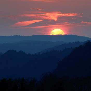 Sonnenuntergang am Großen Winterberg - J. Laštůvka