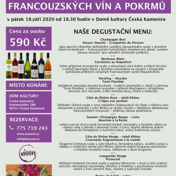 Česká Kamenice - Kulinářská degustace francouzských vín a pokrmů